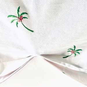VTG Lilly Pulitzer Window Valance Topper Embroidered Palm Trees Set of 3